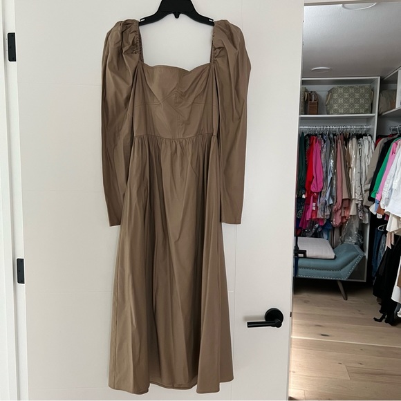 Reformation Khaki midi dress - Picture 11 of 12